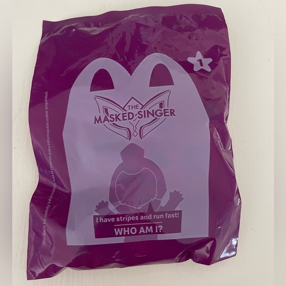 McDonald’s Happy Meal Masked Singer Toy #1 White Tiger,Brand New Sealed Package - Picture 1 of 3